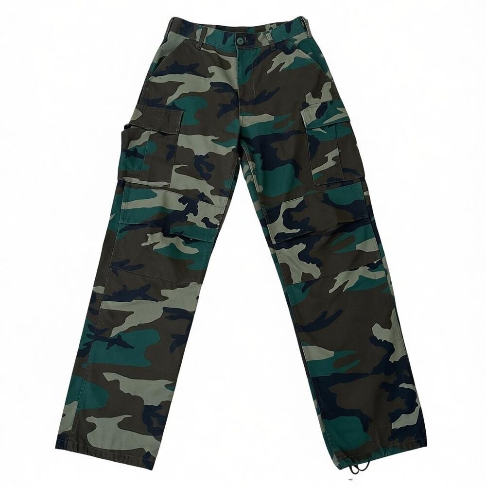 Rothco Unisex Green Camouflage Relaxed Fit Cargo Hiking Pants Size S